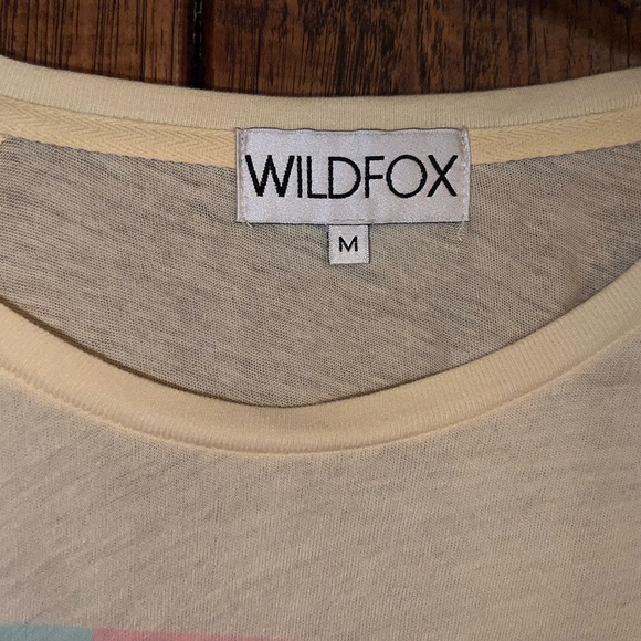 Wildfox Patriotic American L/S Bell Sleeve Tee in Cream Off-White Size Medium - Picture 4 of 4